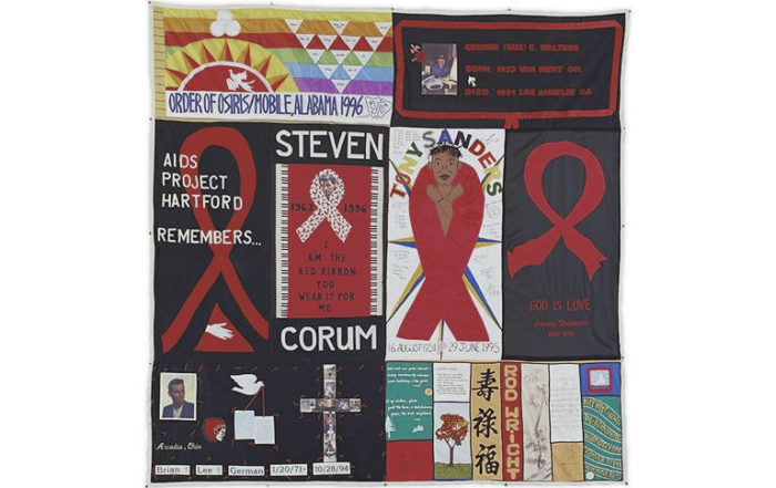 Parts of the American AIDS memorial quilt